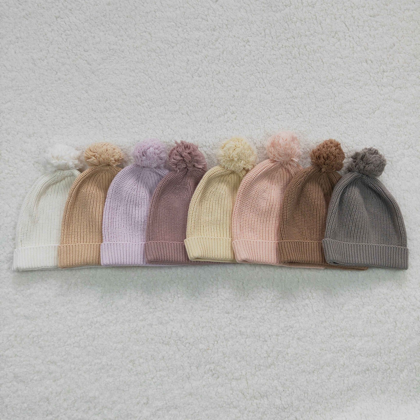 Baby Pink Knitted Hats