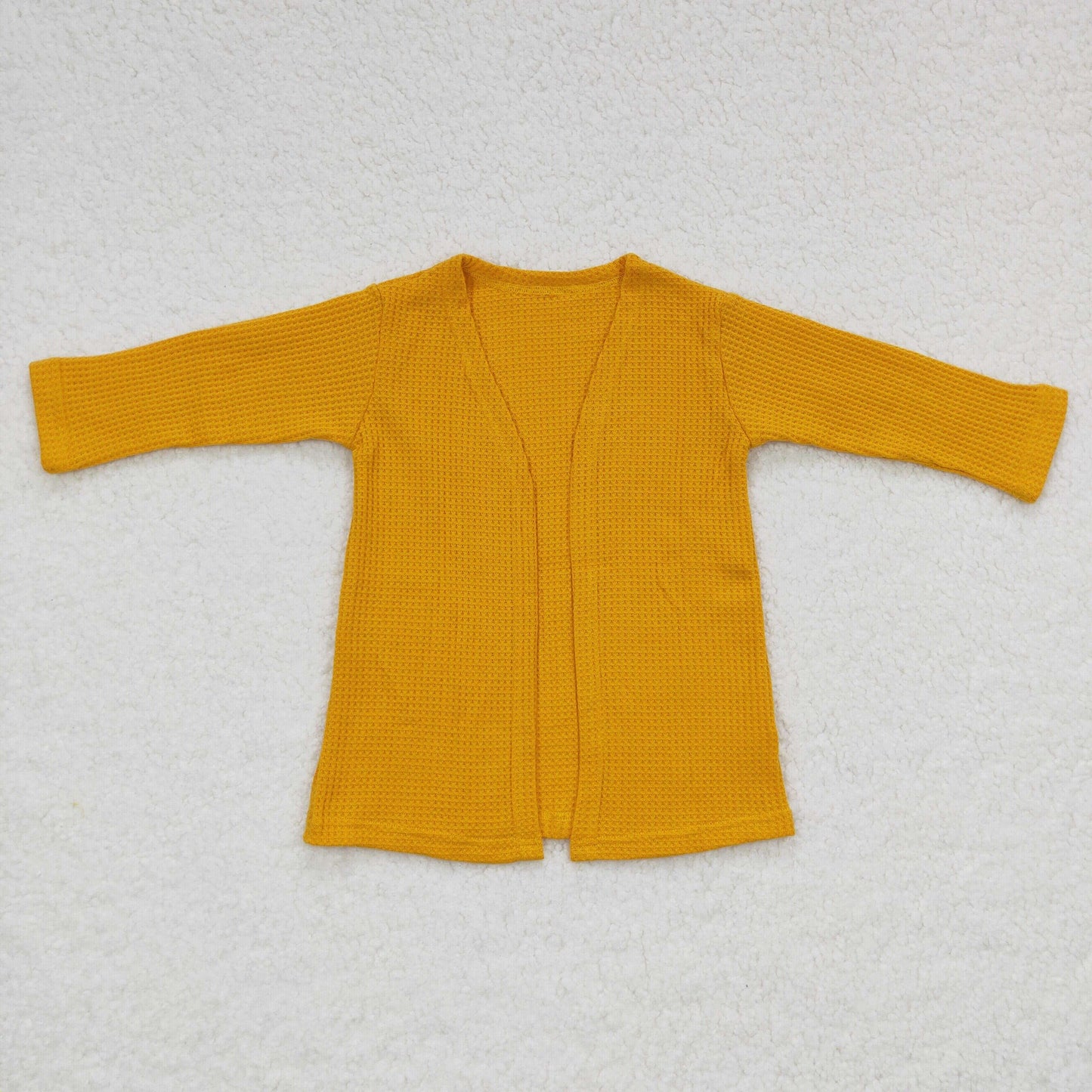 Girls Yellow Cotton Cardigan