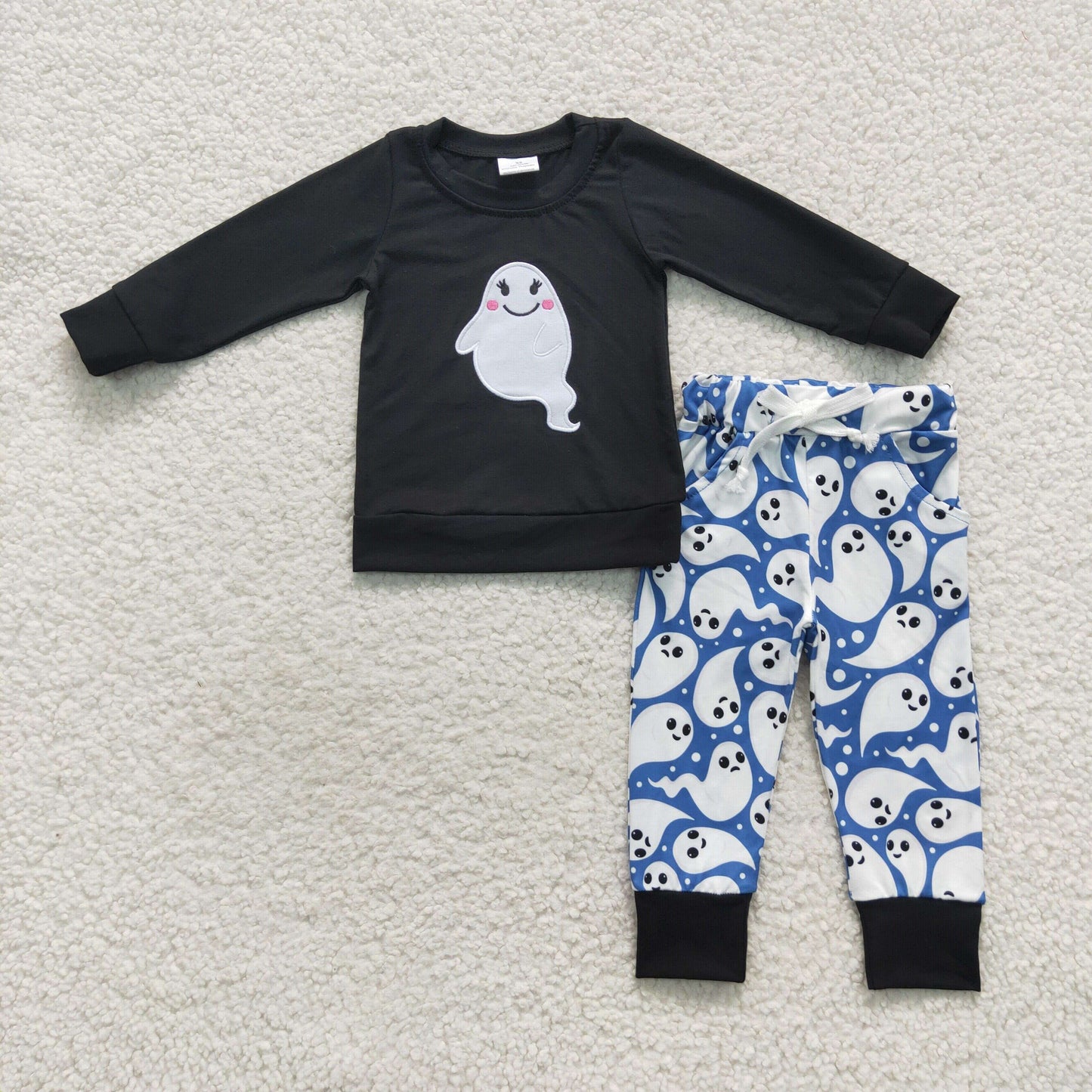 Boys Embroidery Ghost Outfits