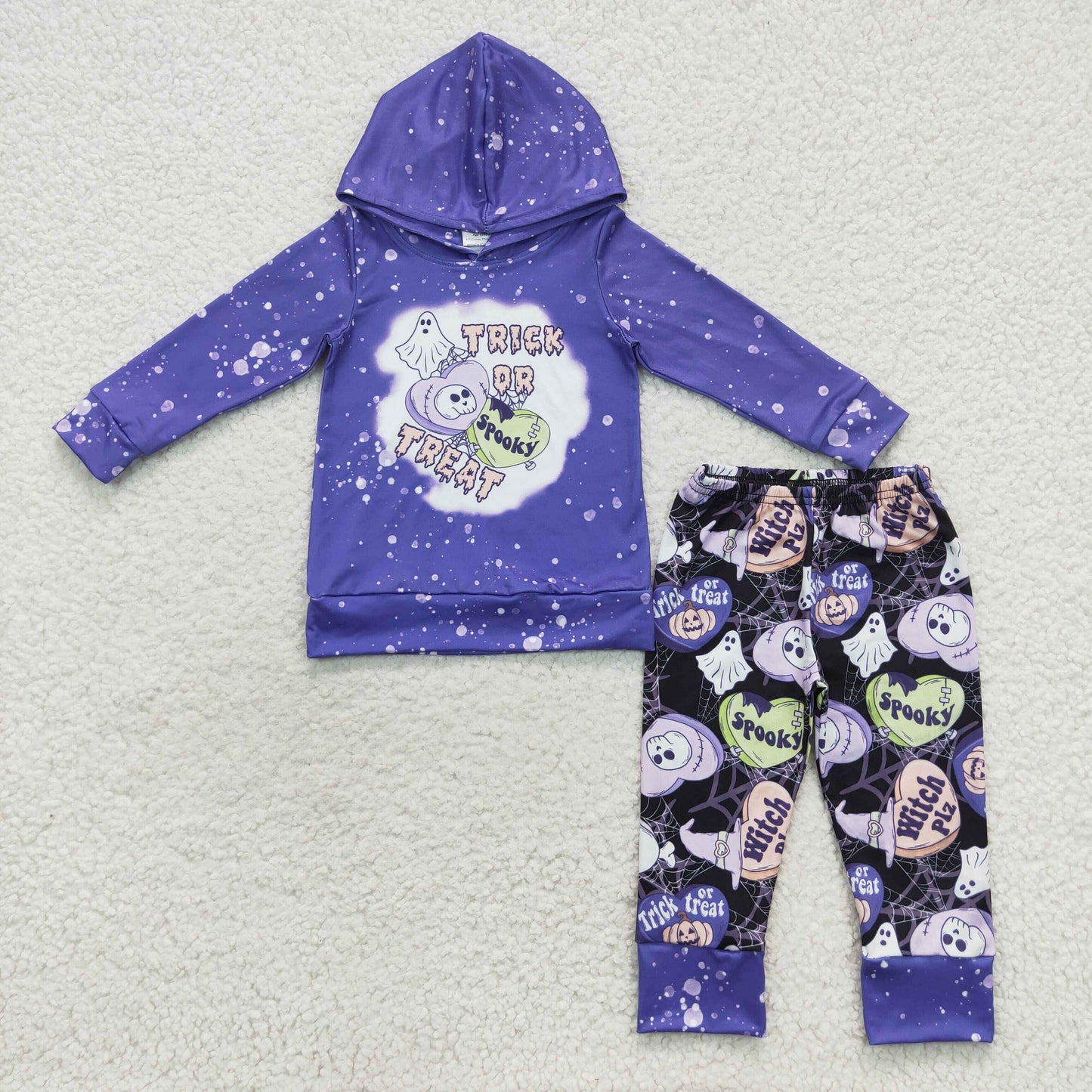 Boys Halloween Purple Hoodies