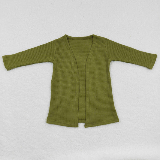 Girls Green Cotton Cardigan