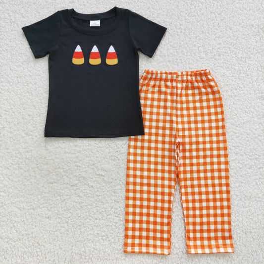 Boys Embroidery Candy Outfits