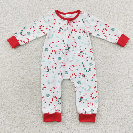 Baby Candy Zipper Rompers Sleeper Milk silk