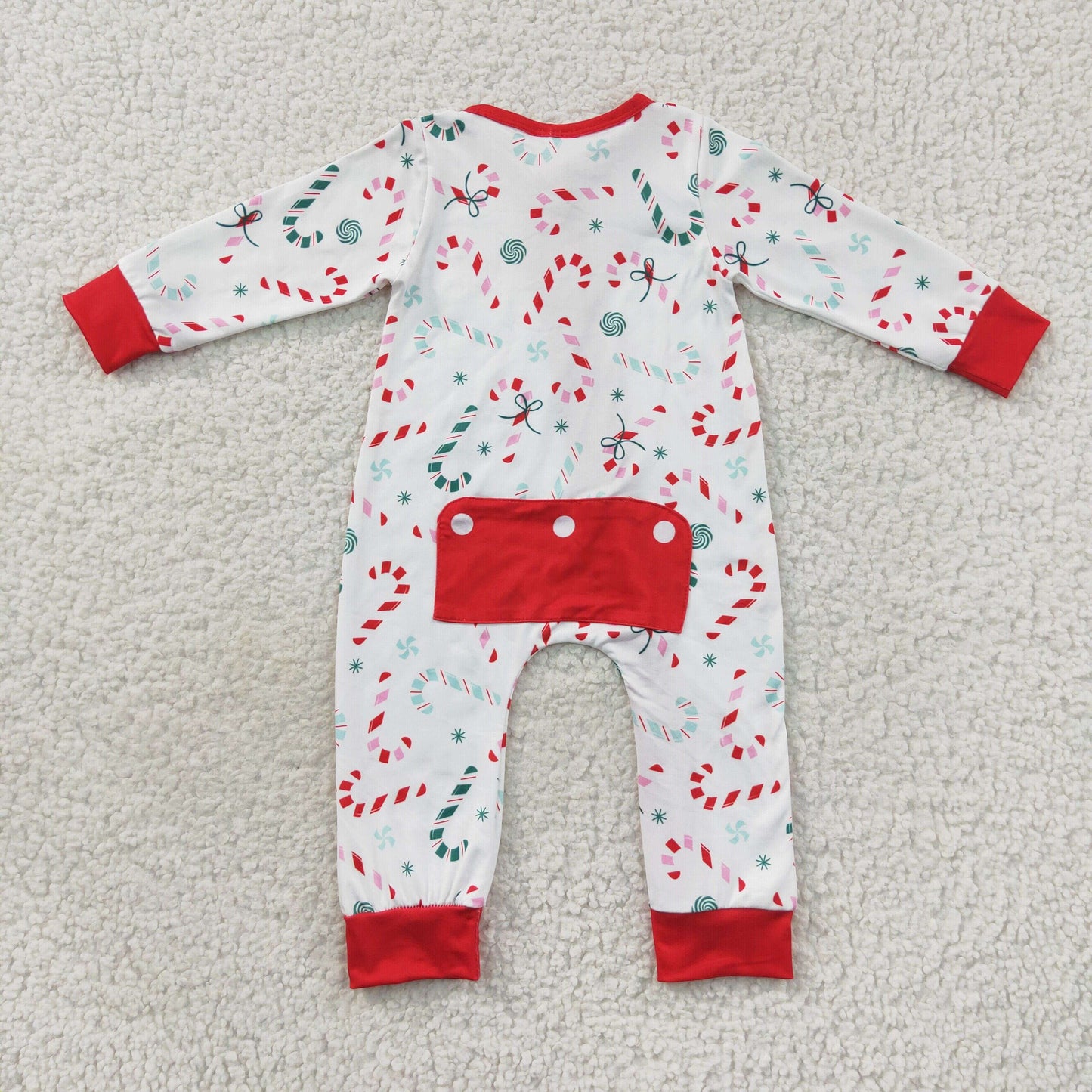 Baby Candy Zipper Rompers Sleeper Milk silk