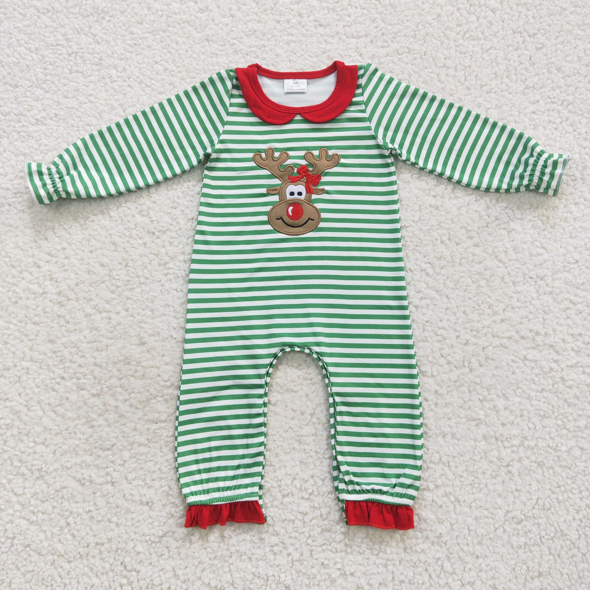 Girls Embroidery Deer Rompers – ZHOHAO03