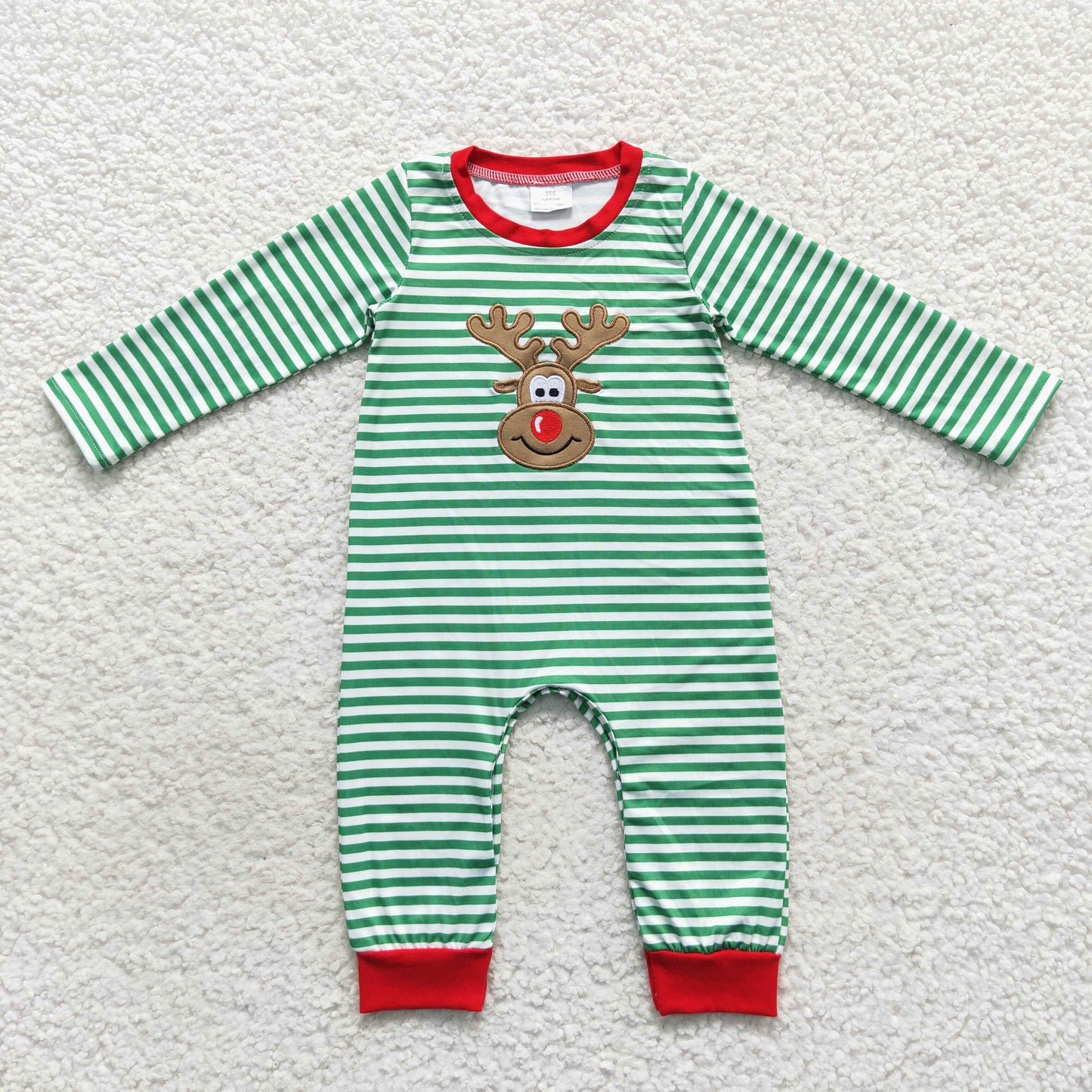 Boys Embroidery Deer Rompers