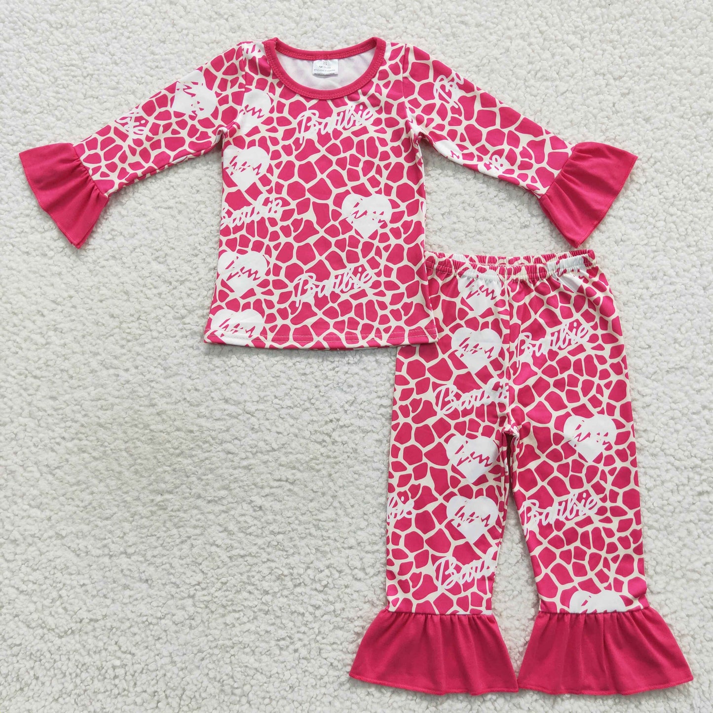 Girls Barbie Pink Pajamas