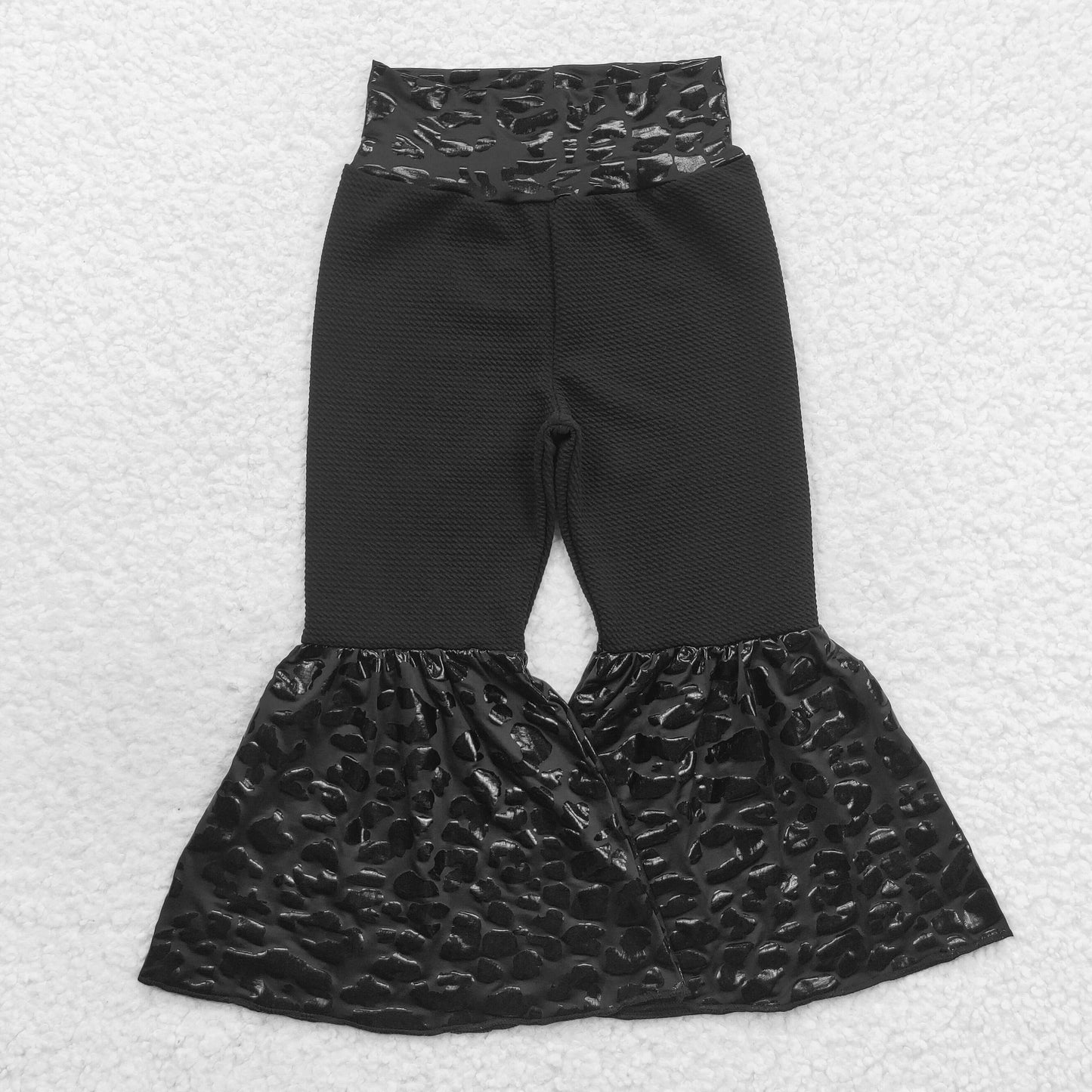 Girls Black Bell Bottom Pants