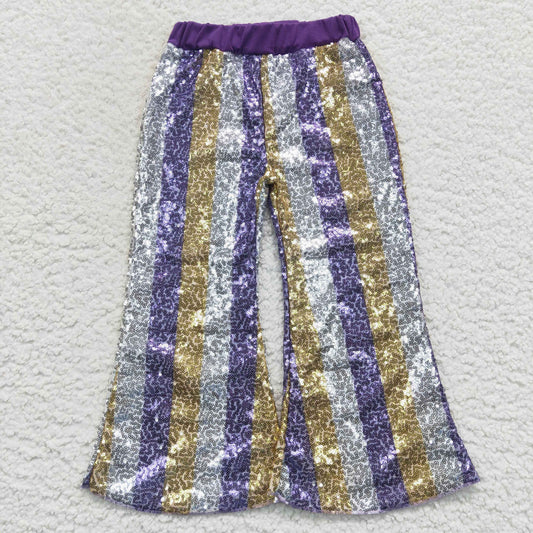 Girls Sequined Bell Bottom Pants