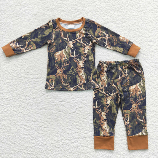 Boys Camo Deer Pajamas