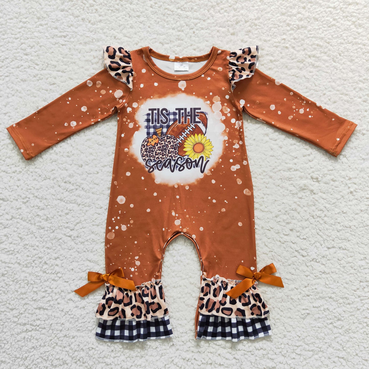 Baby Football Season Rompers