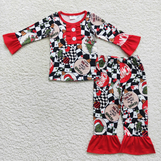GLP0514 Girls Christmas Pajamas