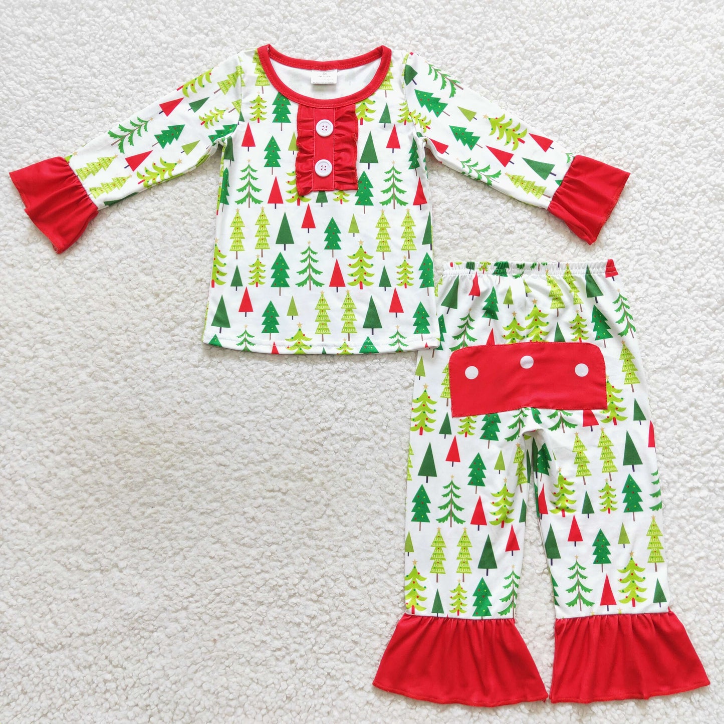 GLP0725 Girls Christmas Tree Pajamas