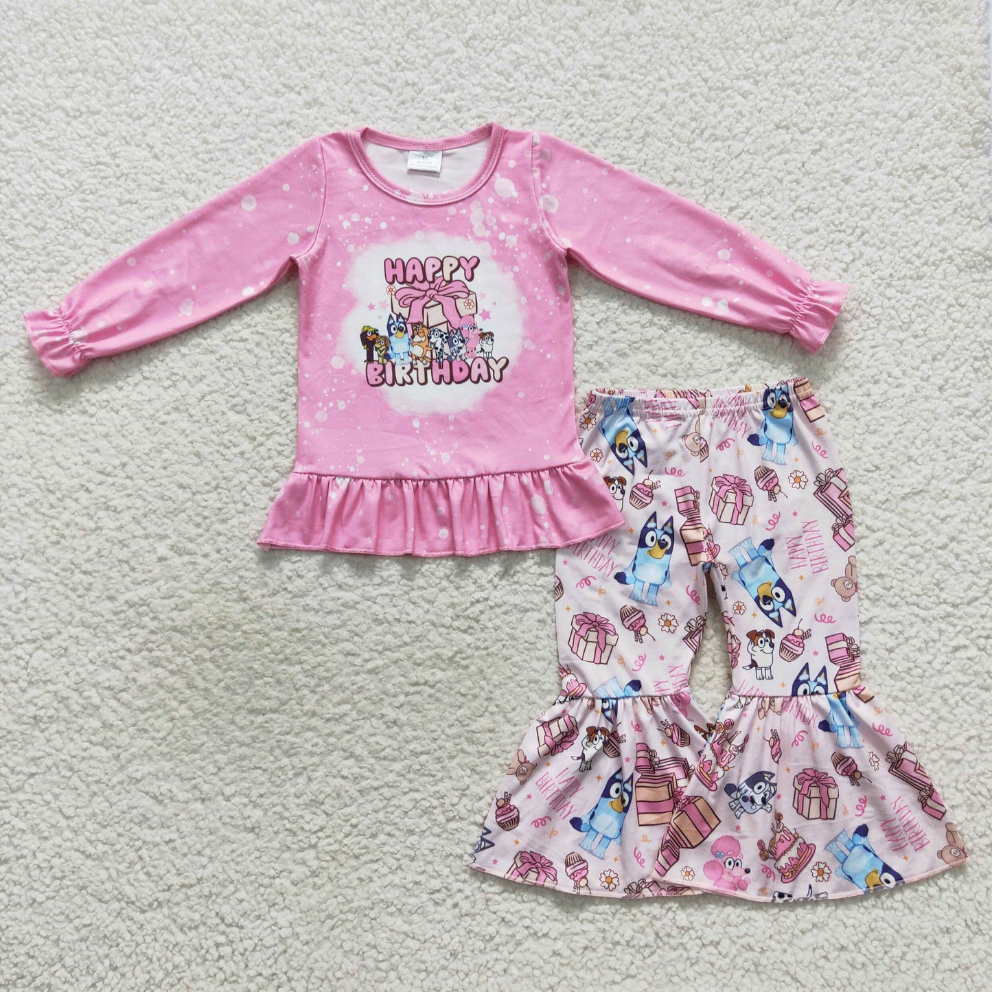 GLP0499 Girls Happy Birthday Pink Outfits