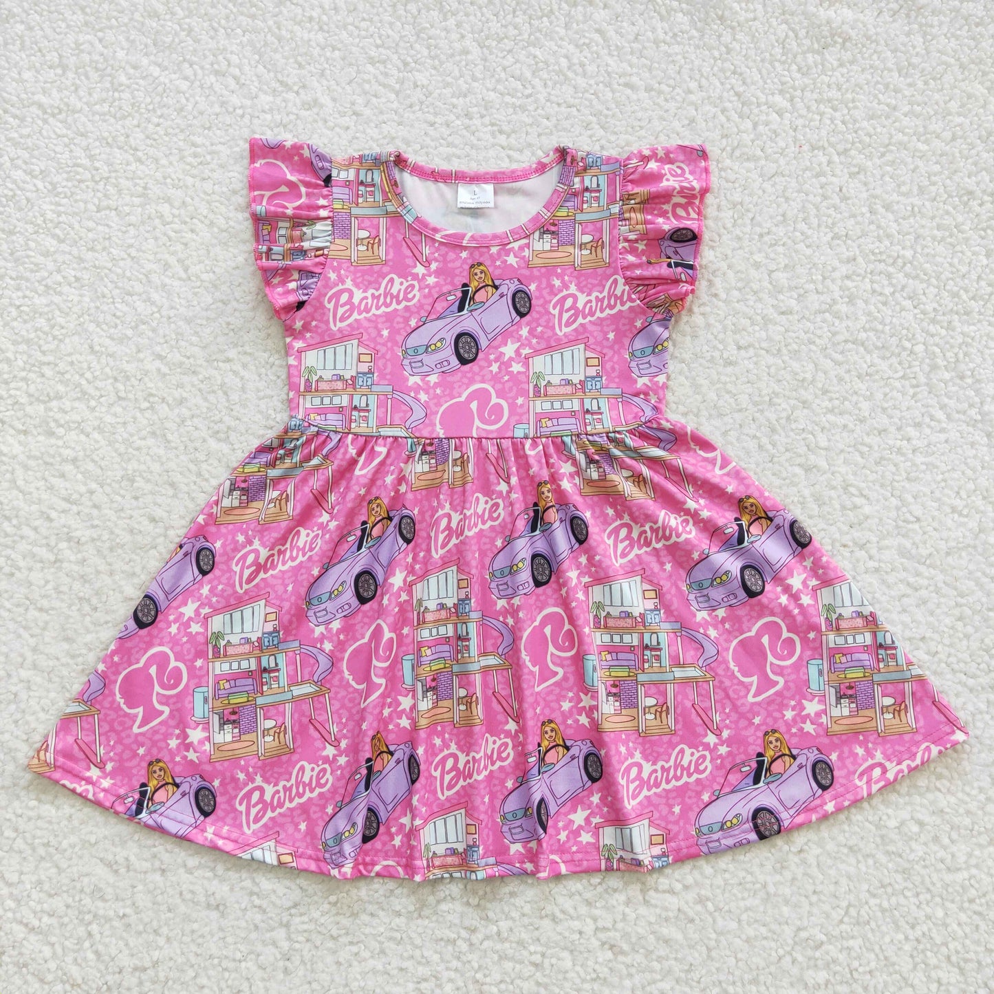 GSD0465 Girls Barbie Pink Dress