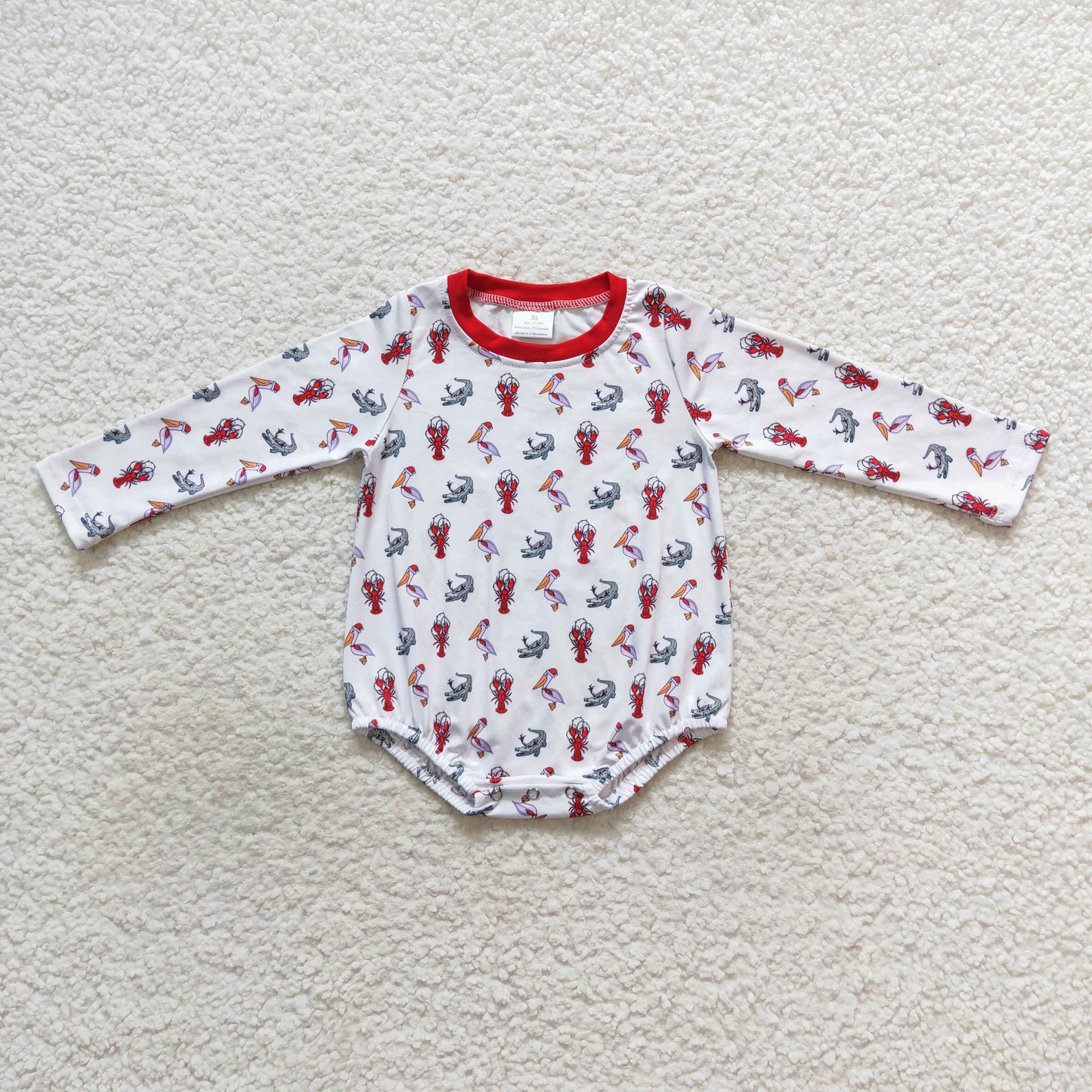 Baby Christmas Crawfish Rompers