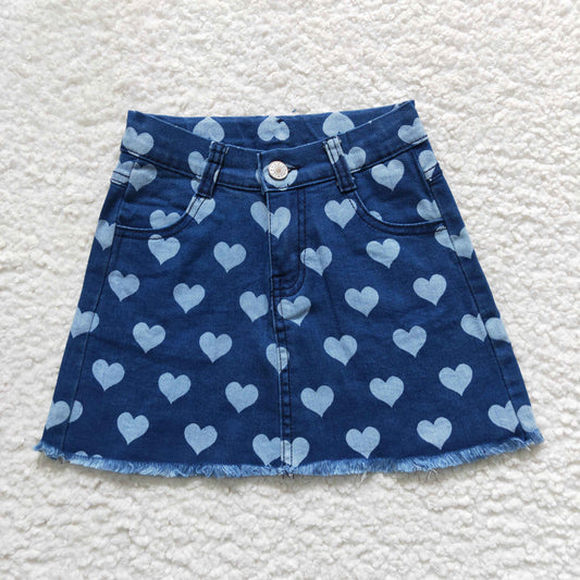 Girls Blue Denim Skirt