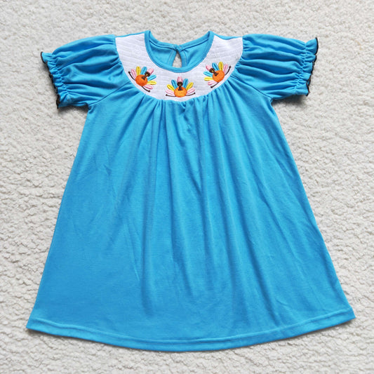 Girls Turkey Smock Dress