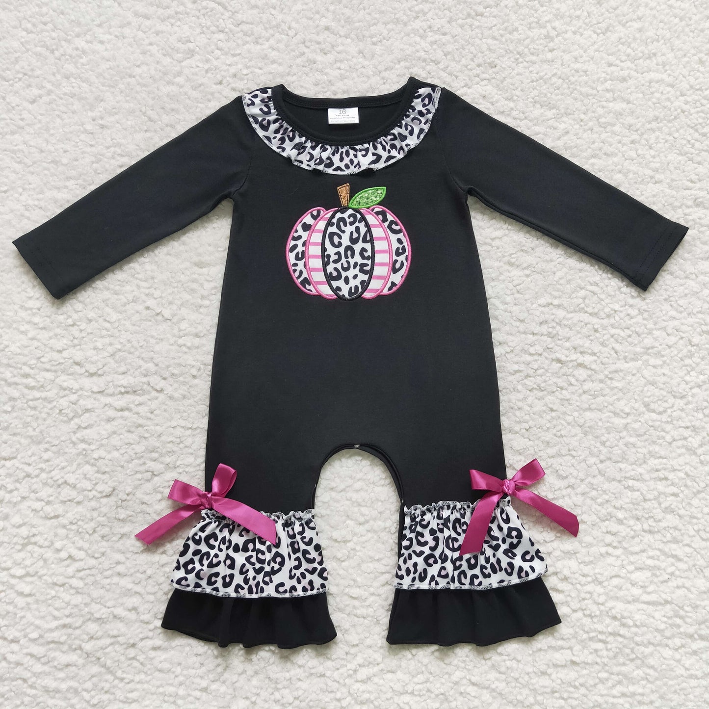 Baby Embroidery Pumpkin Rompers