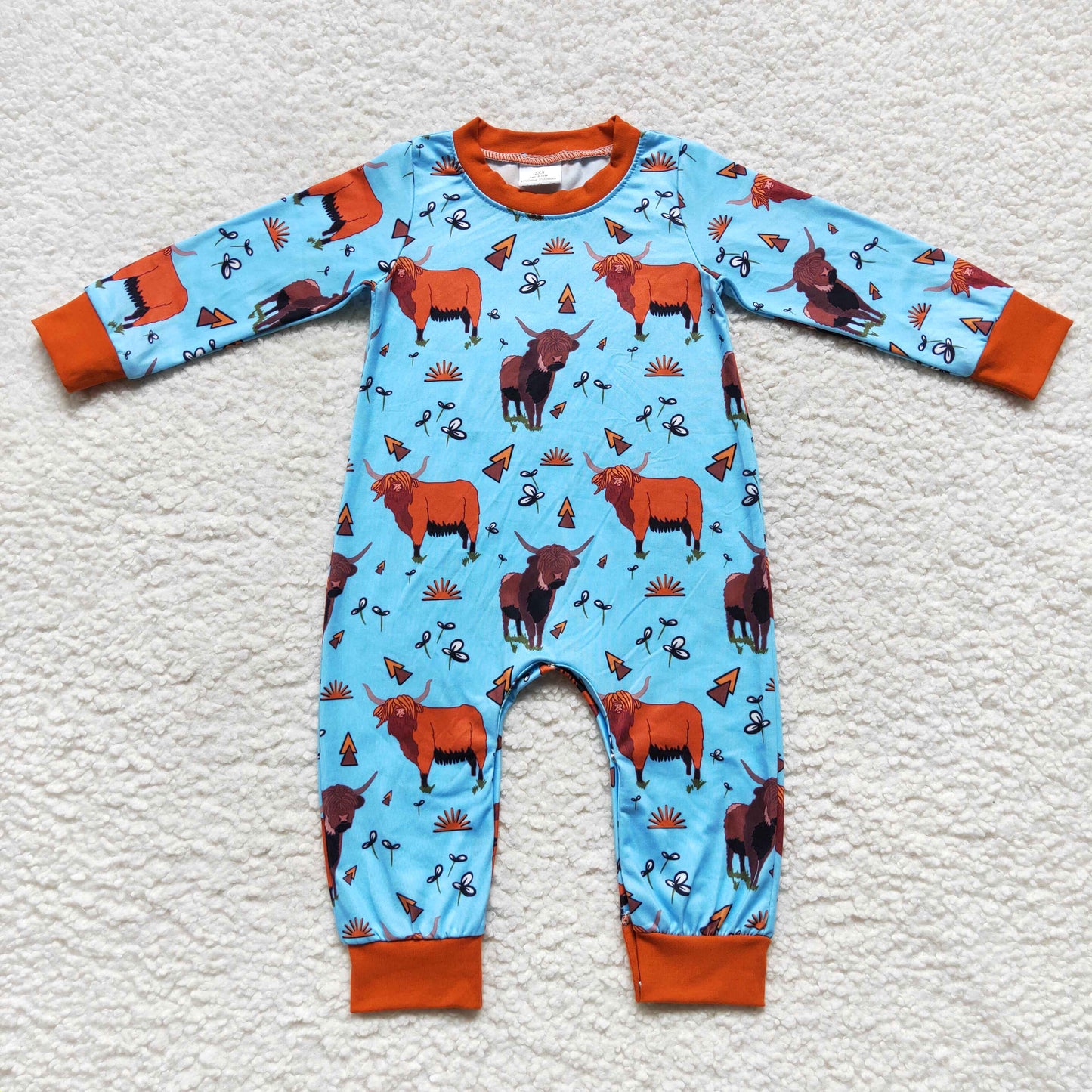 Baby Boys Cow Rompers