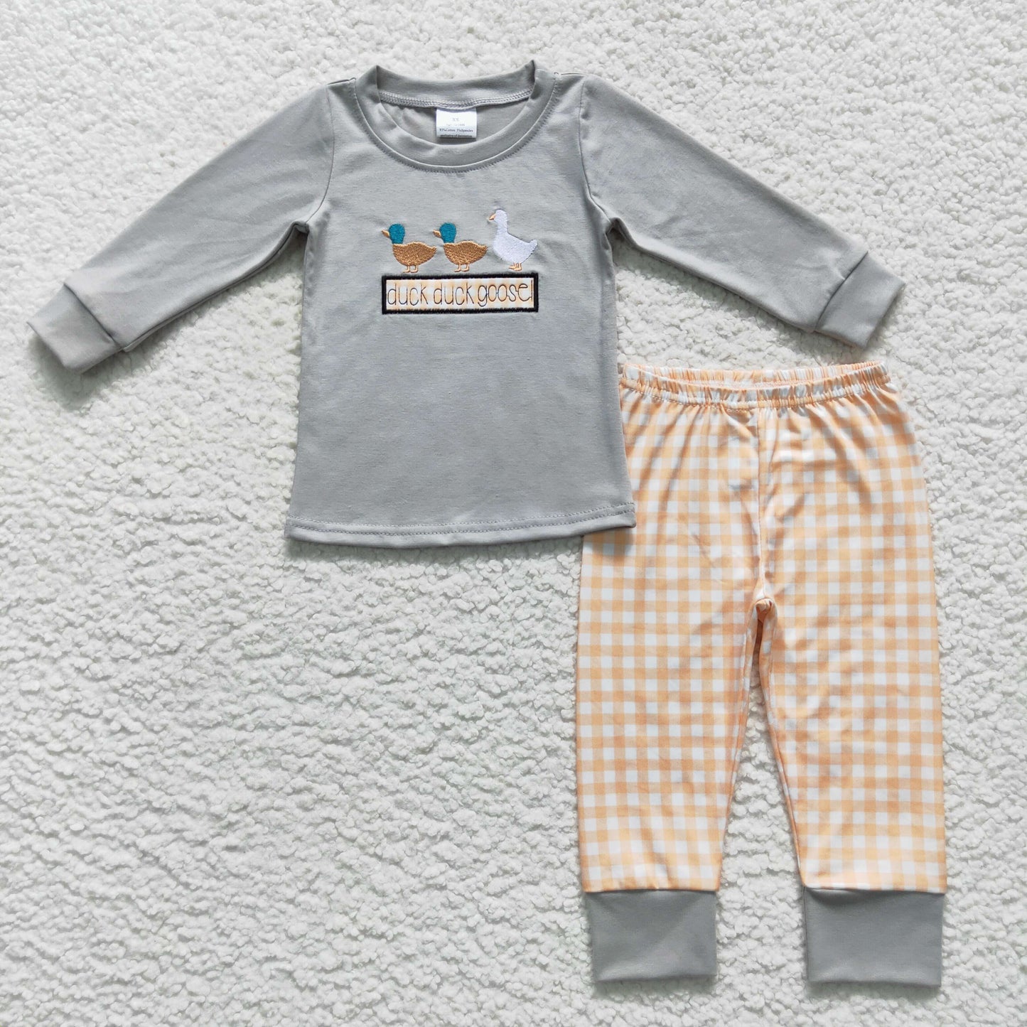 Boys Duck Duck Goose Outfits Embroidery