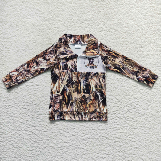 Boys Camo Dog Pullover