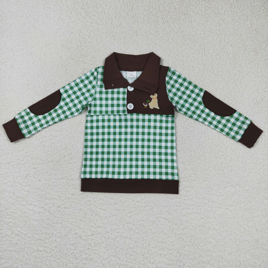 Boys Embroidery Dog Duck Pullover