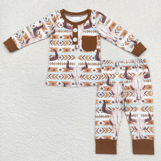 Boys Cow Pocket Pajamas