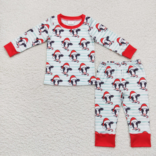 Boys Christmas Cow Pajamas