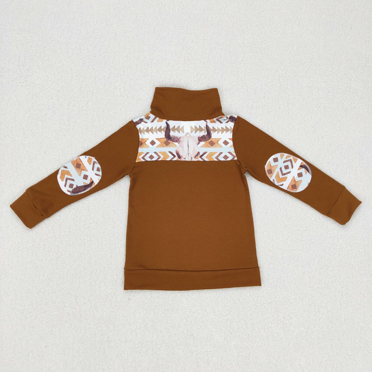 Boys Brown Cow Pullover