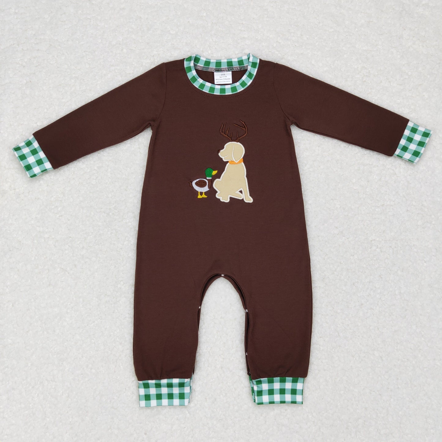 Baby Boys Duck Dog Rompers Embroidery