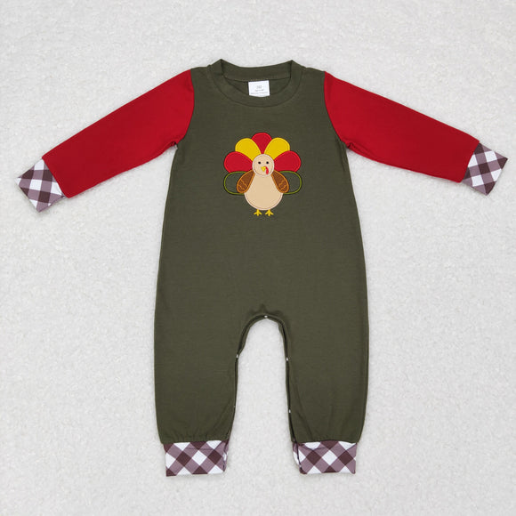 Baby Boys Embroidery Turkey Rompers