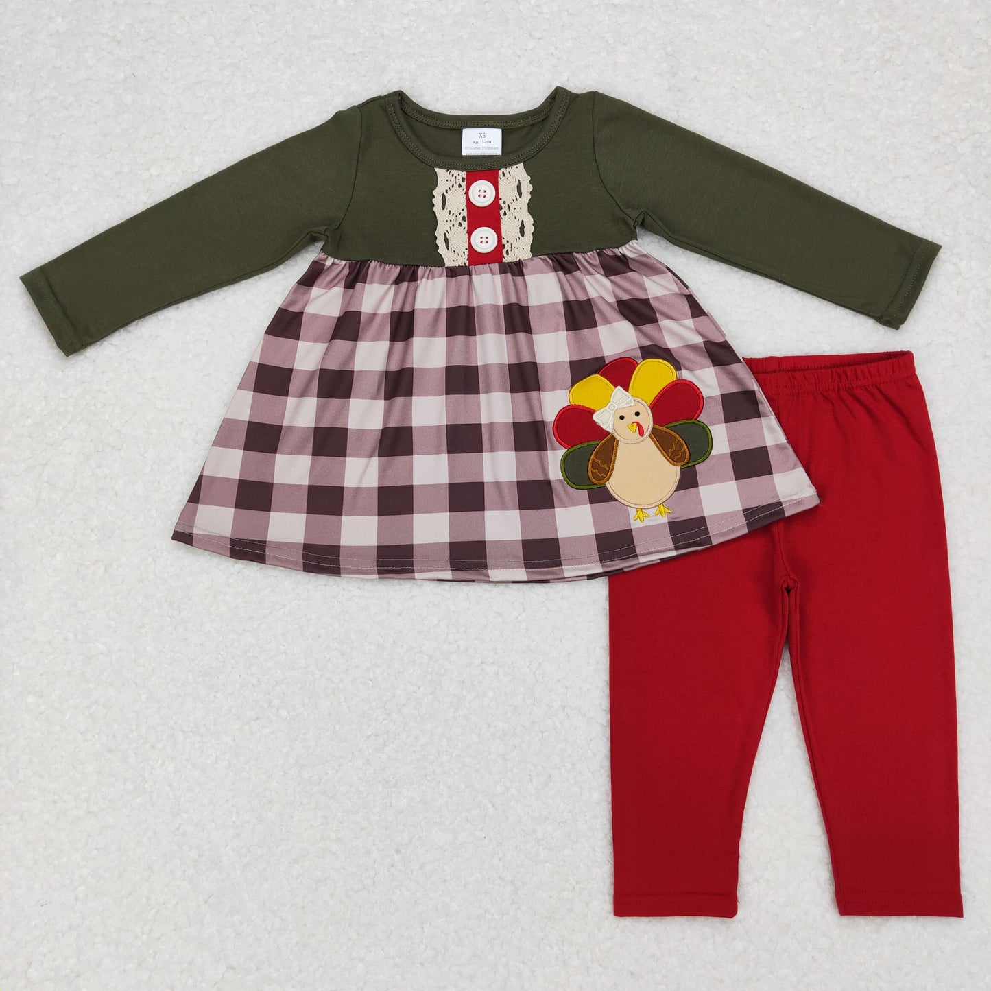 GLP0750 Girls Embroidery Turkey Outfits