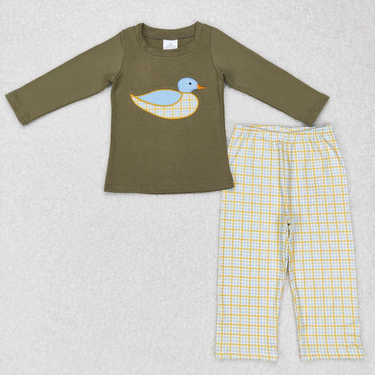 Boys Embroidery Duck Outfits