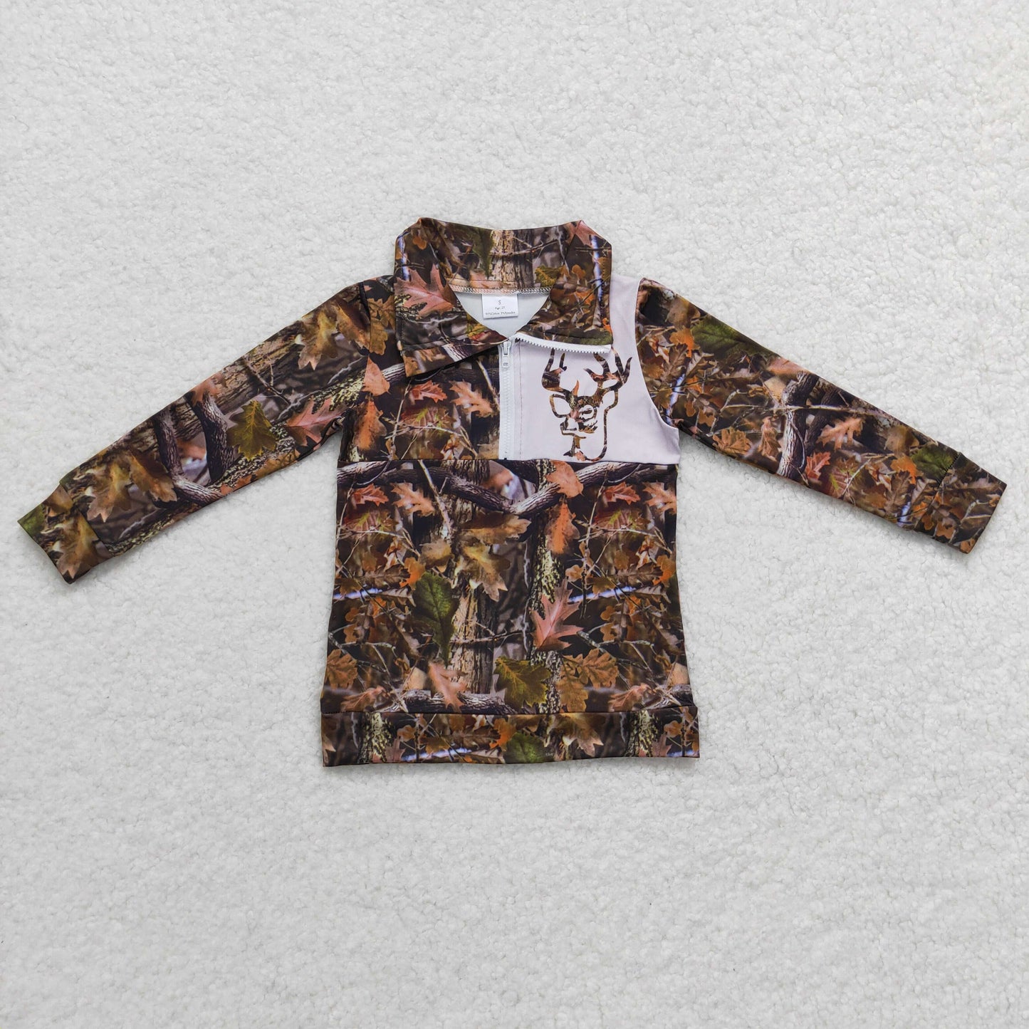 Boys Camo Deer Pullover