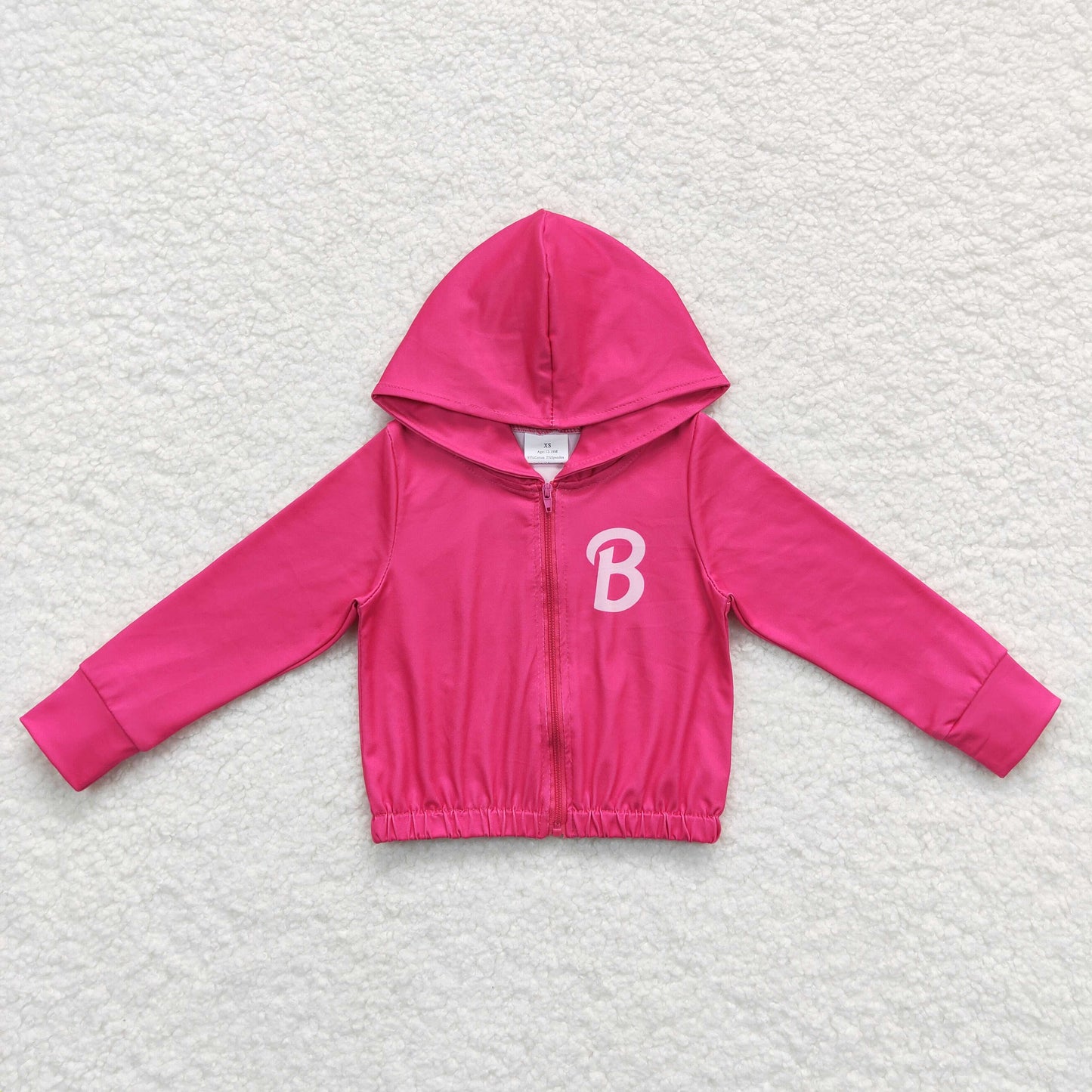 Girls Barbie Zipper Hooded Jacket