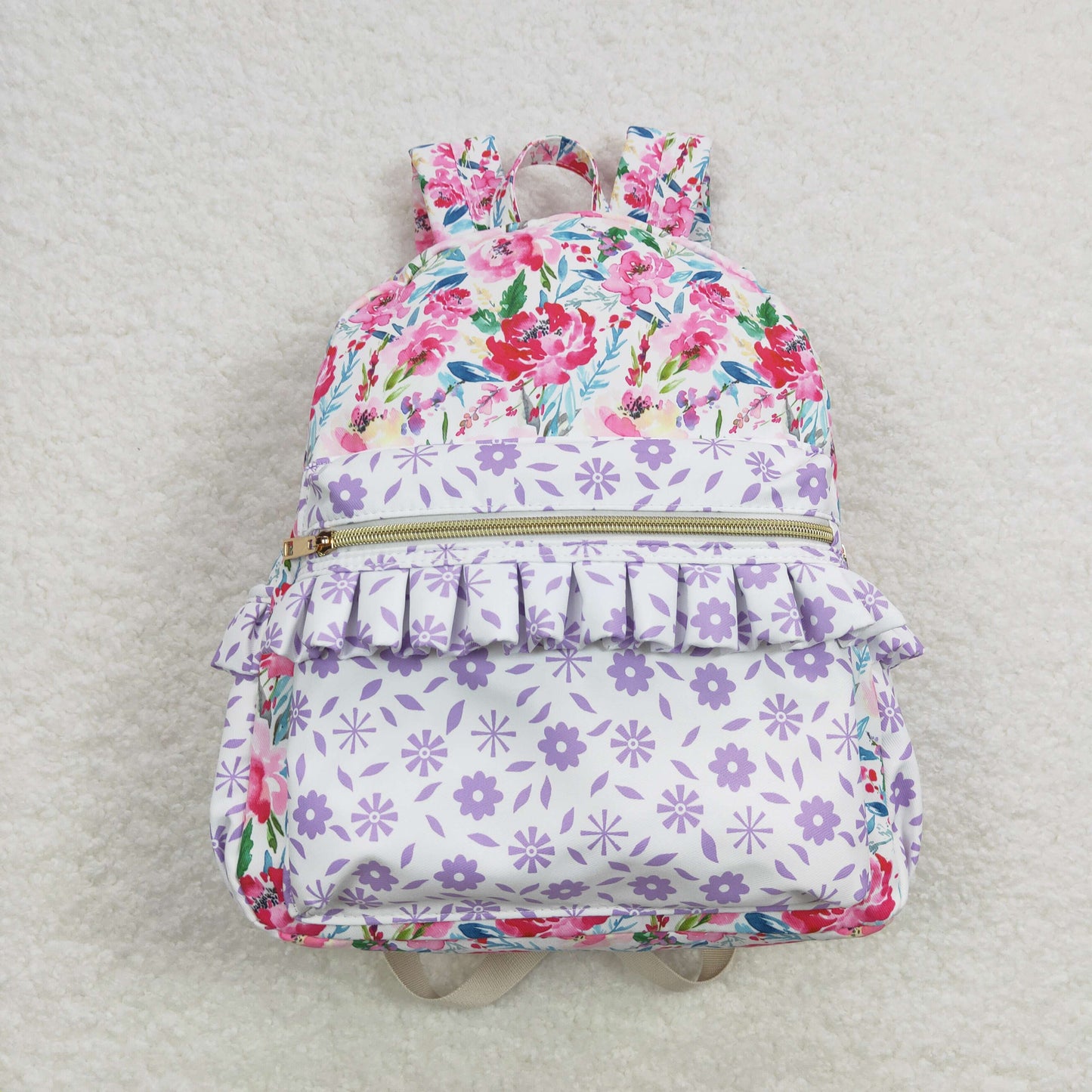 Floral Ruffle Backpack  10 * 13.9 * 4 inches