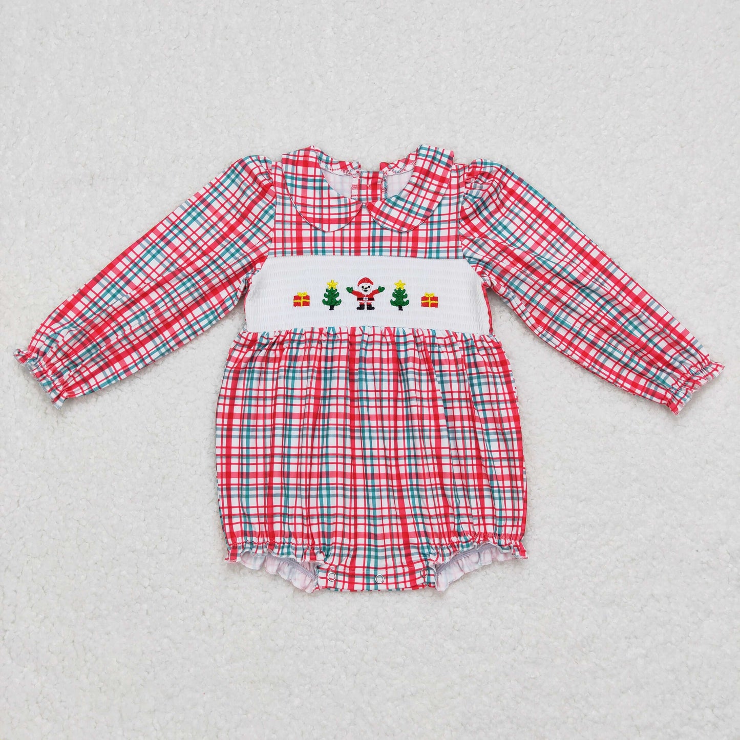 Baby Girls Christmas Rompers Embroidery