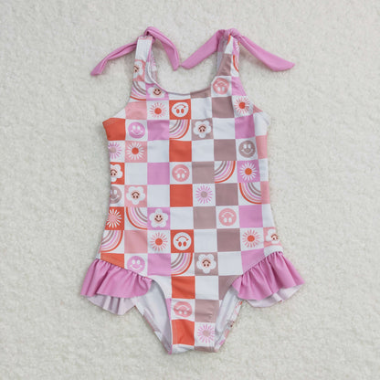 Girls Rainbow Bathing Suit 1pcs