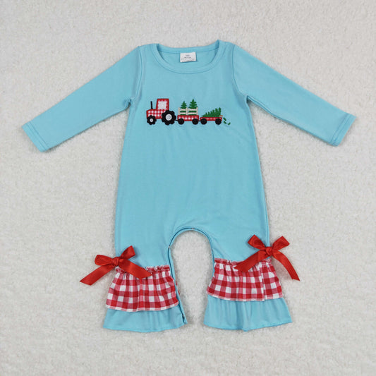 Baby Christmas Tree Rompers Embroidery