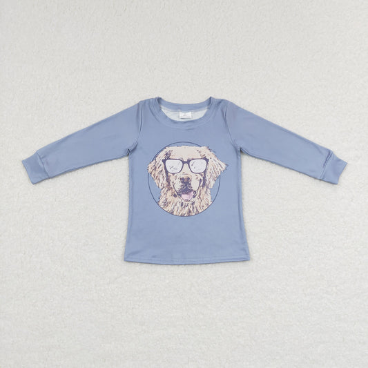 Boys Dog Top Shirt Long Sleeves