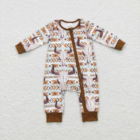 Baby Cow Zipper Rompers Sleeper Milk silk