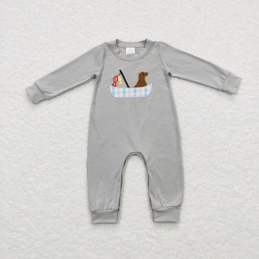 Baby Boys Fishing Rompers Embroidery