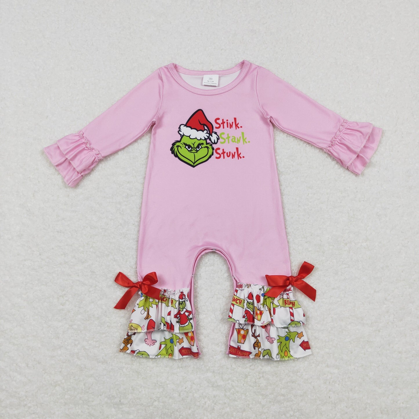 Baby Girls Christmas Pink Rompers