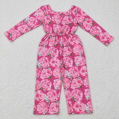 Girls Floral Jumpsuit