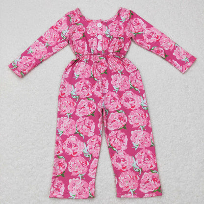 Girls Floral Jumpsuit