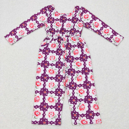 Girls Floral Jumpsuit