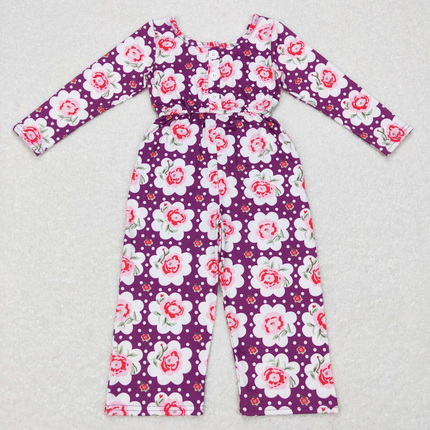 Girls Floral Jumpsuit