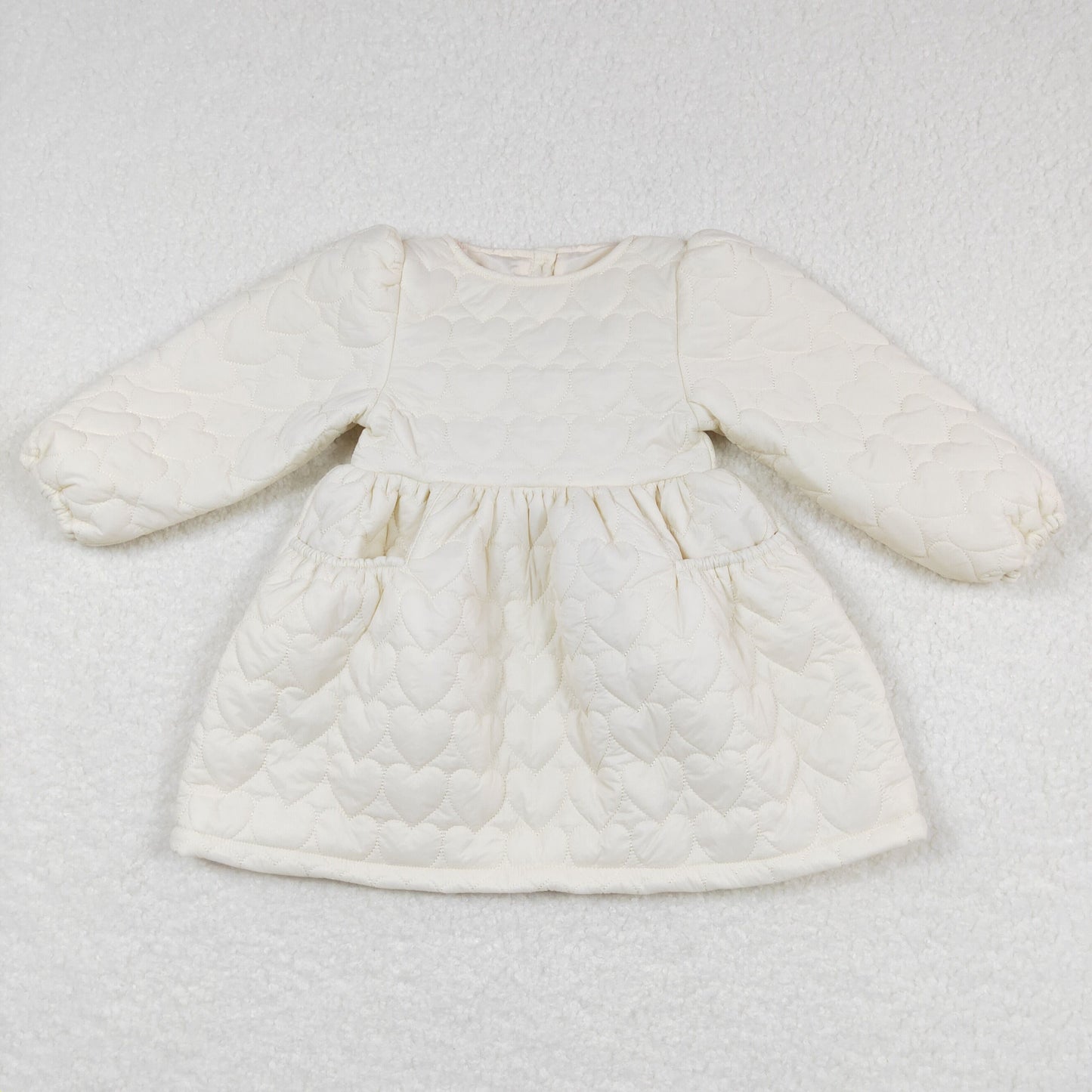 Girls White Winter Dress