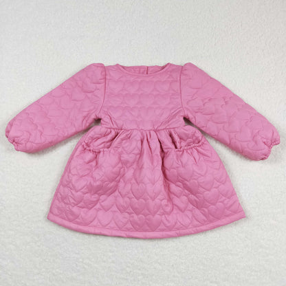 Girls Pink Winter Dress Coat